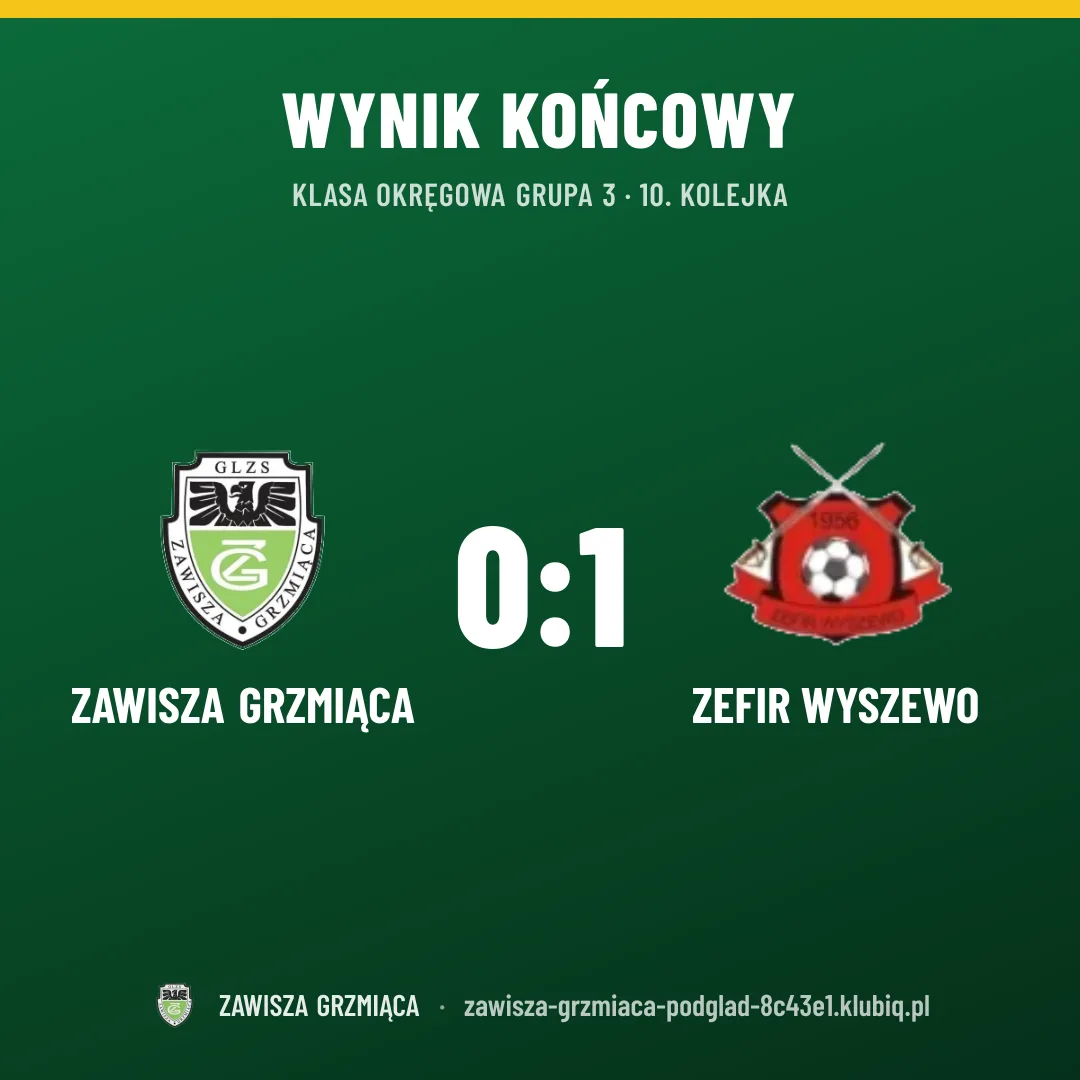 Zawisza Grzmiąca 0:1 ZEFIR WYSZEWO