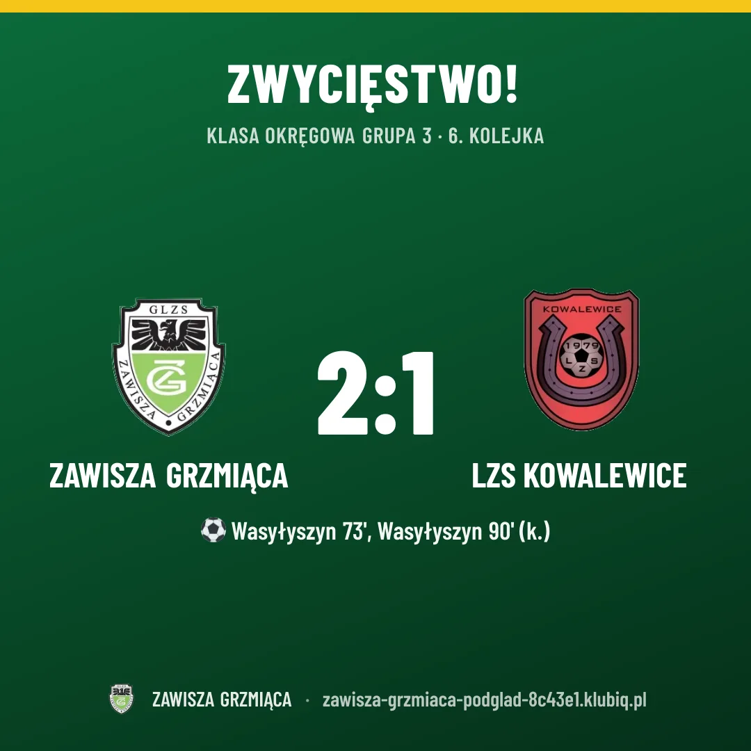 Zawisza Grzmiąca 2:1 LZS Kowalewice