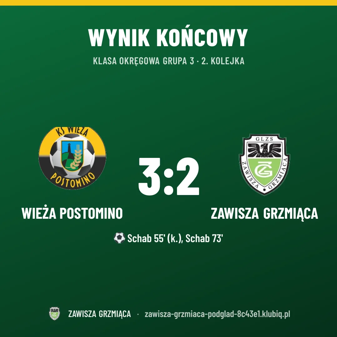WIEŻA POSTOMINO 3:2 Zawisza Grzmiąca