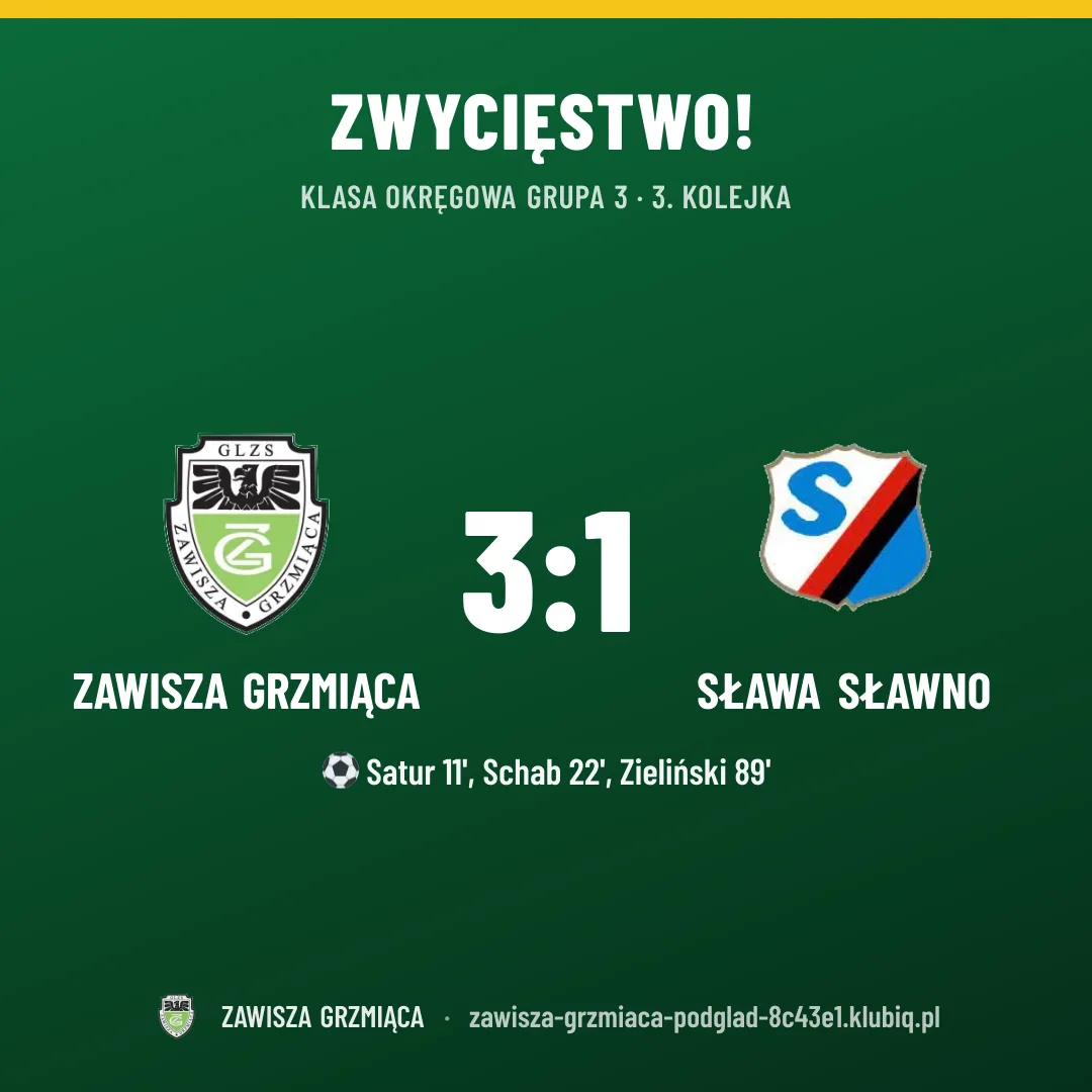 Zawisza Grzmiąca 3:1 Sława Sławno